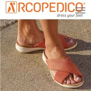 ARCOPEDICO arch support cork bed light slipon travel Sandals 41 9 1/2 10 NEW NWT